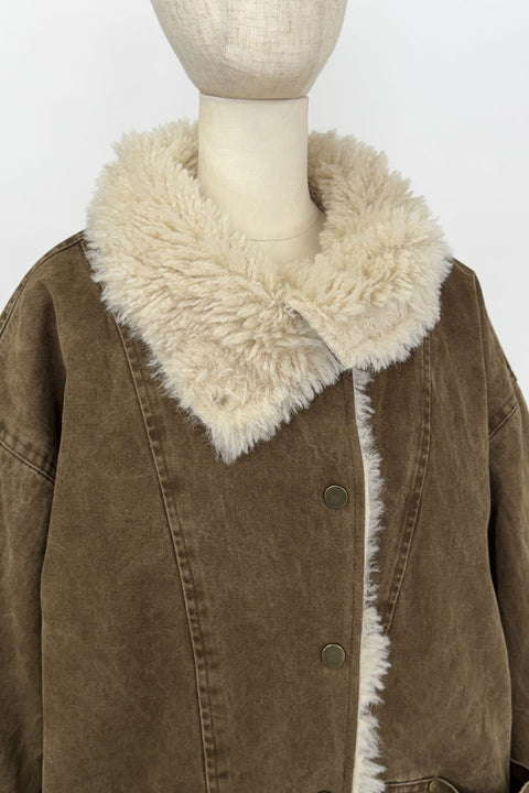 フェイクファーコットンブルゾン