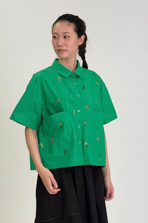 刺繍入りシャツ 画像
